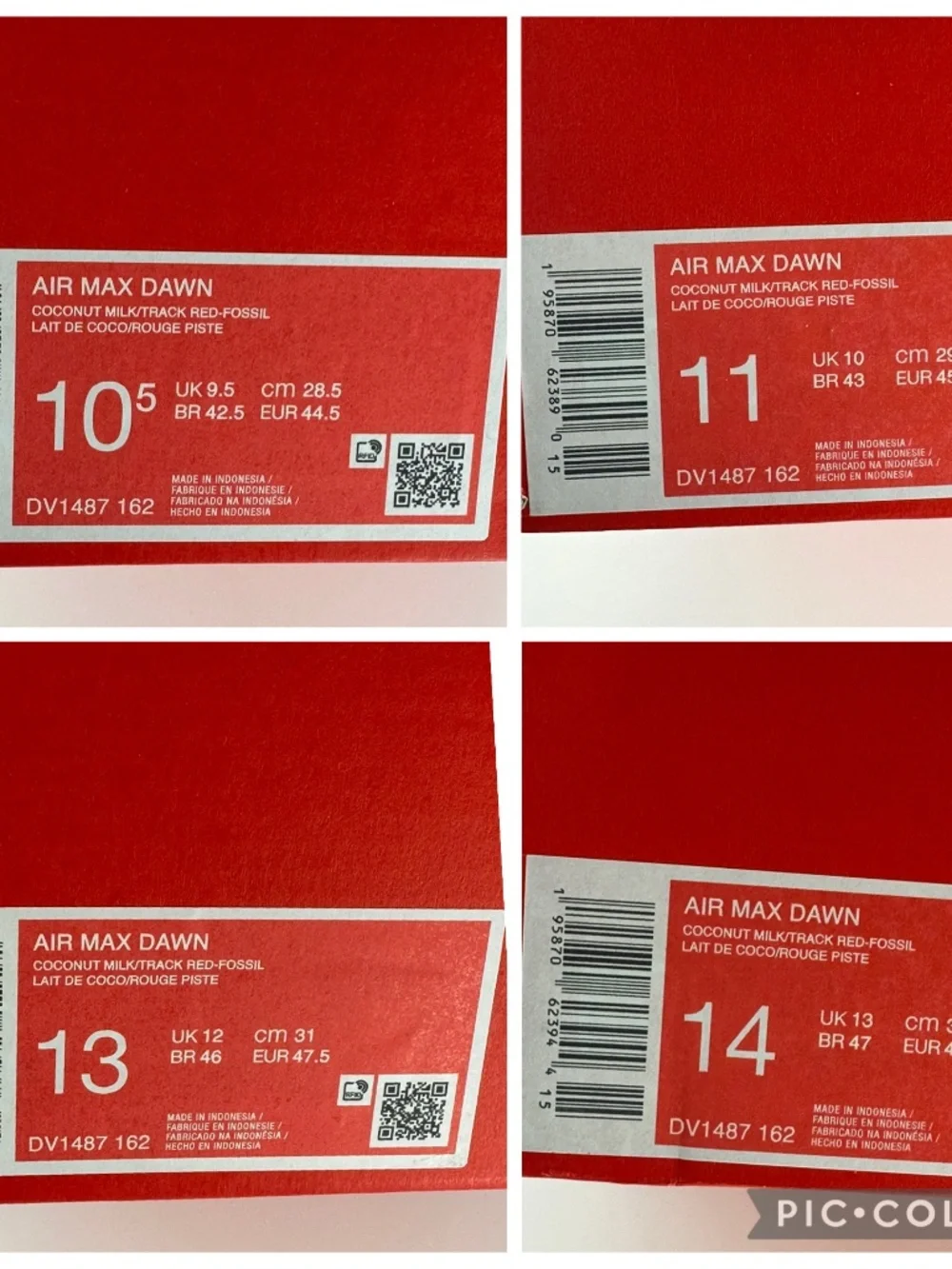 Nike Air Max Dawn Coconut Milk Track Red Running Sneakers DV1487-162 Men's Sizes